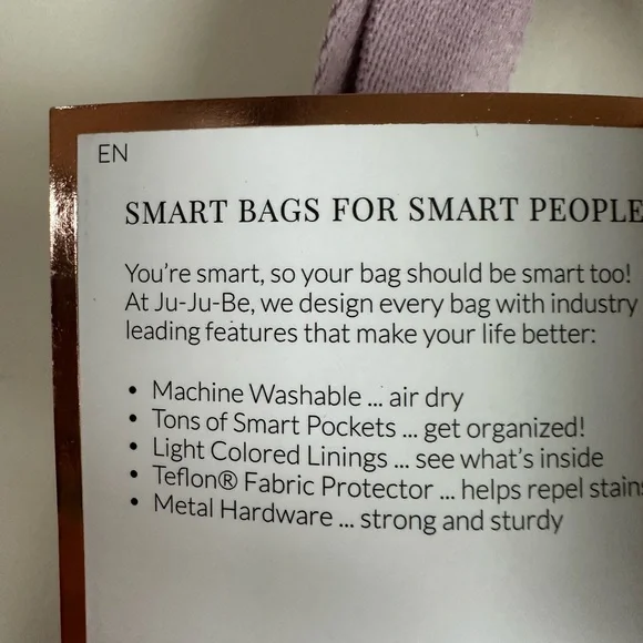 Ju-Ju-Be Super Bee Rose Quartz Pink Diaper Bag Marble Women’s Baby Maternity - Picture 6 of 11